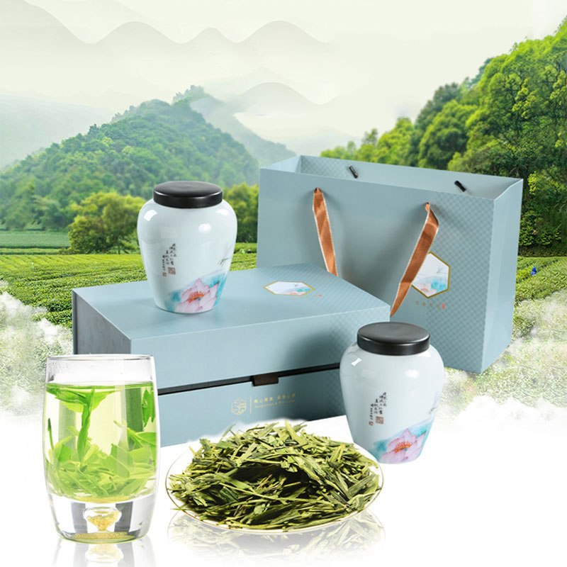 罐装绿茶龙井茶叶礼盒 420克浓香茶叶礼盒装 高端商务礼品
