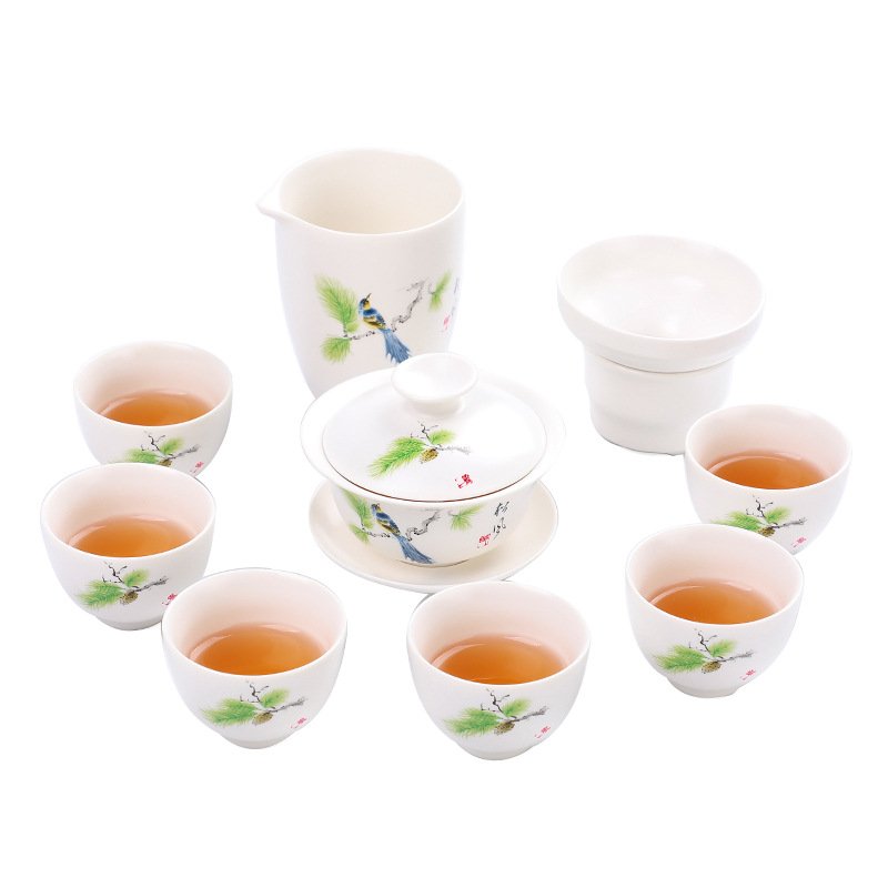 创意定窑功夫茶具套装 高档亚光陶瓷茶具礼盒 适合送客户的小礼品