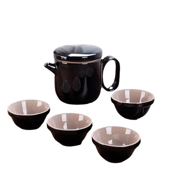 一壶四杯陶瓷快客杯 便携式户外旅行功夫茶具套装 送礼品送什么好