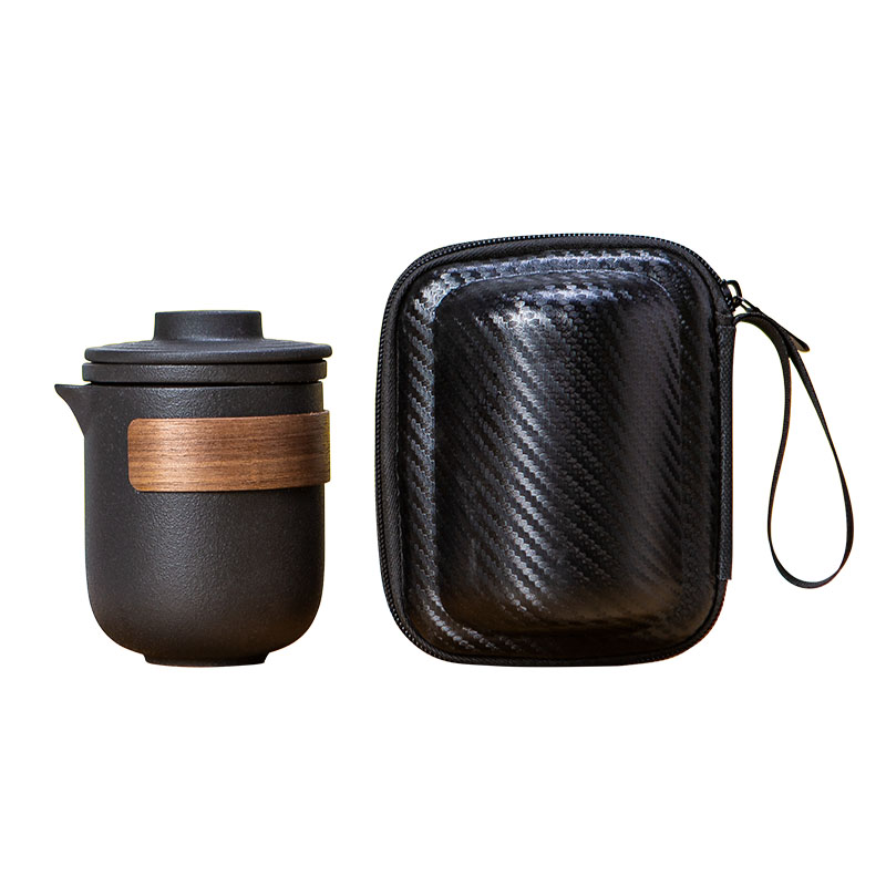 【陶趣】古时候 防烫竹环磨砂器面一壶四杯茶具礼盒 实用伴手礼
