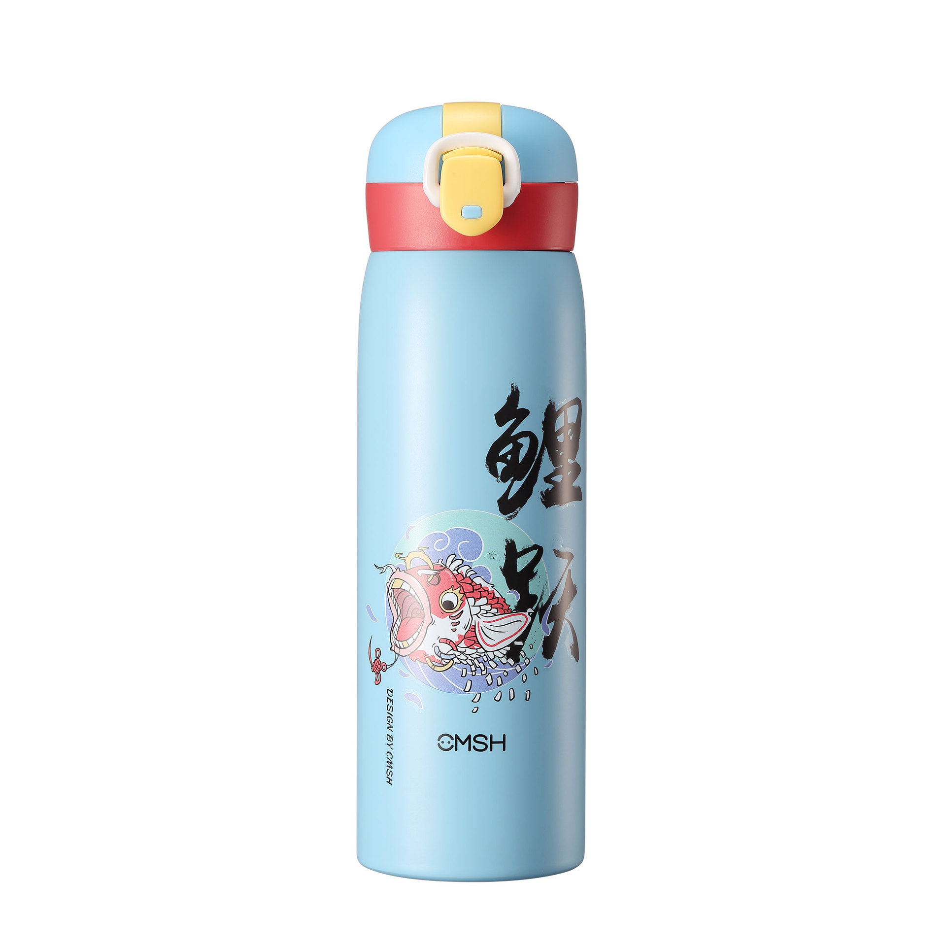 创意国潮风保温杯 弹跳盖水杯时尚中国风保温杯520ml 保温杯定制