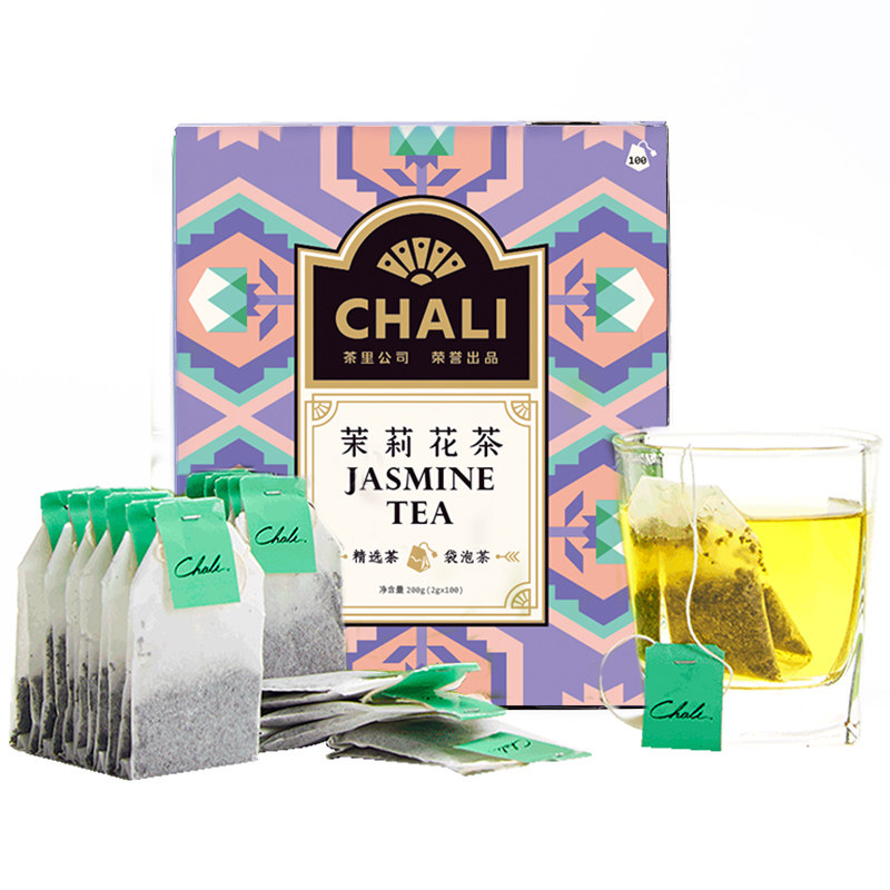 【茉莉花茶】chali 小袋装茉香绿茶100包 办活动的小礼品