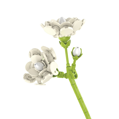小颗粒积木花朵花束 diy插花干花居家摆件装饰 奖励礼品