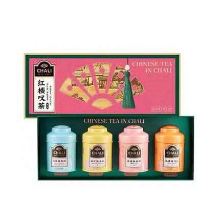 ChaLi 茶里 【红楼叹茶】罐装茶礼盒装 桂花乌龙+红茶+绿茶+玫瑰普洱  送女性礼品