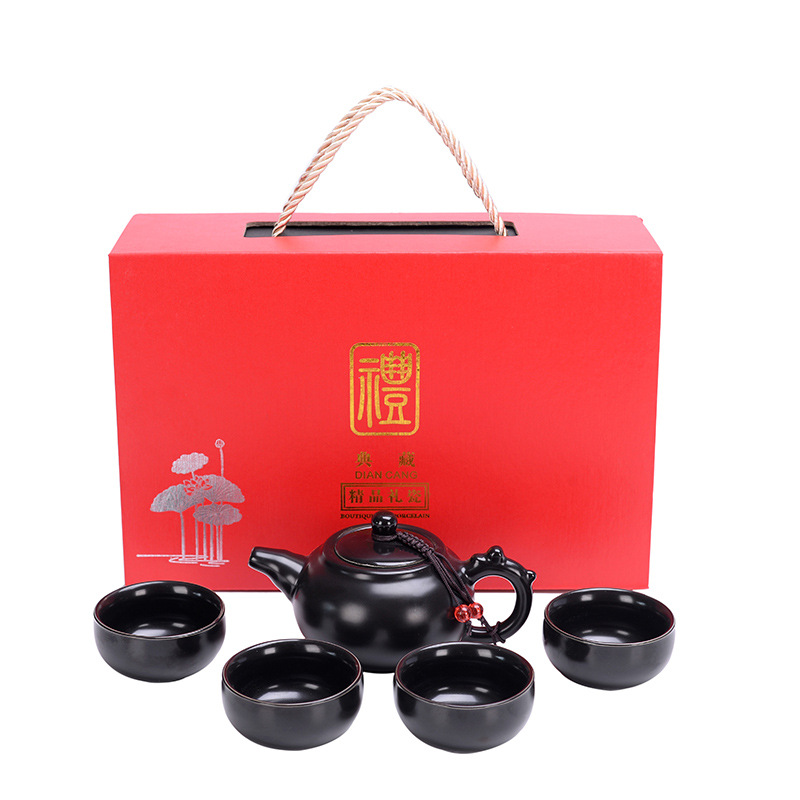 定窑功夫旅行茶具套装 原矿手工茶具礼盒 年会活动礼品