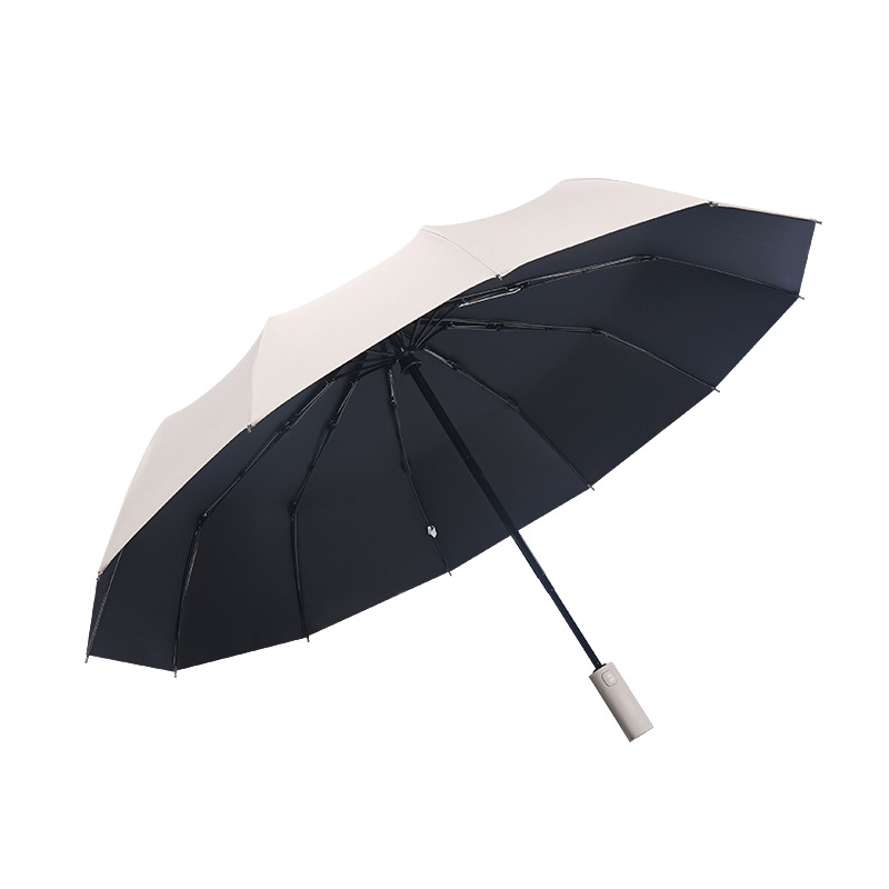 全自动折叠雨伞12骨抗暴风大号雨伞     企业礼品定制