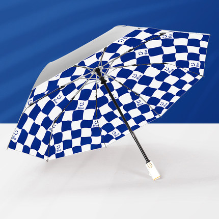 克莱因蓝折叠晴雨伞 防紫外线全自动折叠太阳伞 个性时尚雨伞礼品