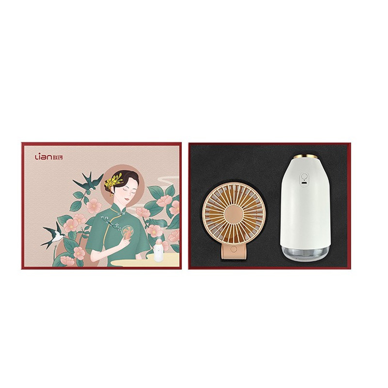 联创（Lian）手持风扇+加湿器礼盒两件套 商务伴手礼送什么