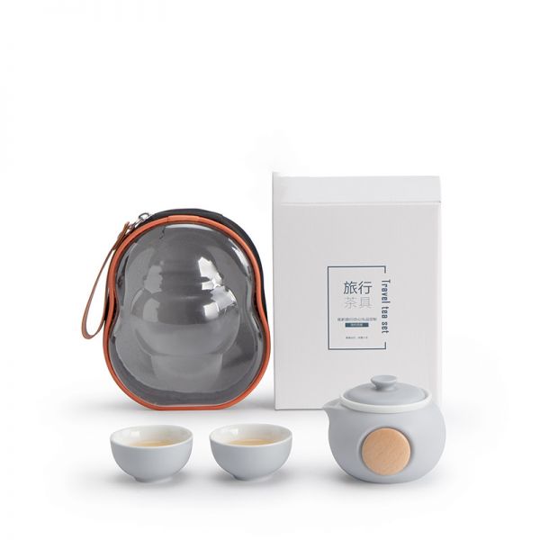 【福禄满满】便携式陶瓷快客杯旅行茶具套装 一壶二杯/三杯/四杯创意设计泡茶壶茶具 商务伴手礼