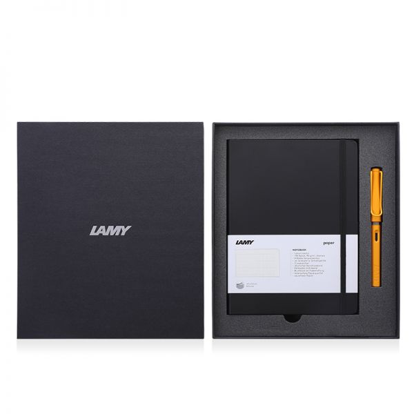 凌美(LAMY) A5黑色笔记本+AL-star狩猎钢笔礼盒两件套 商务礼品送什么