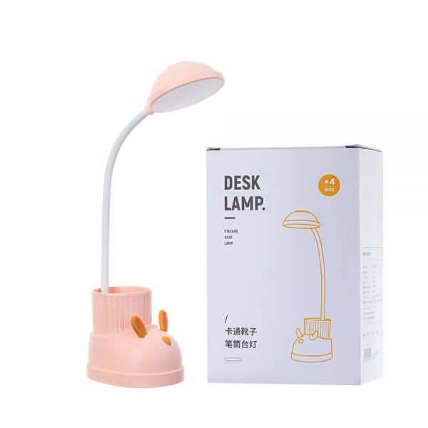 萌猫卡通鞋子笔筒led护眼台灯 创意usb充电桌面学习阅读照明台灯 儿童节奖品