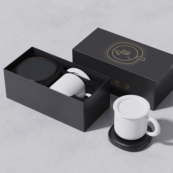 【一个人的星球】 55℃暖暖杯 400ml恒温杯垫加热过滤马克杯 年会礼品