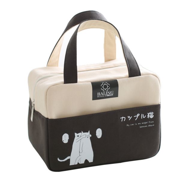 日韩卡通帆布加厚保温包 铝膜手提保温袋 宣传礼品