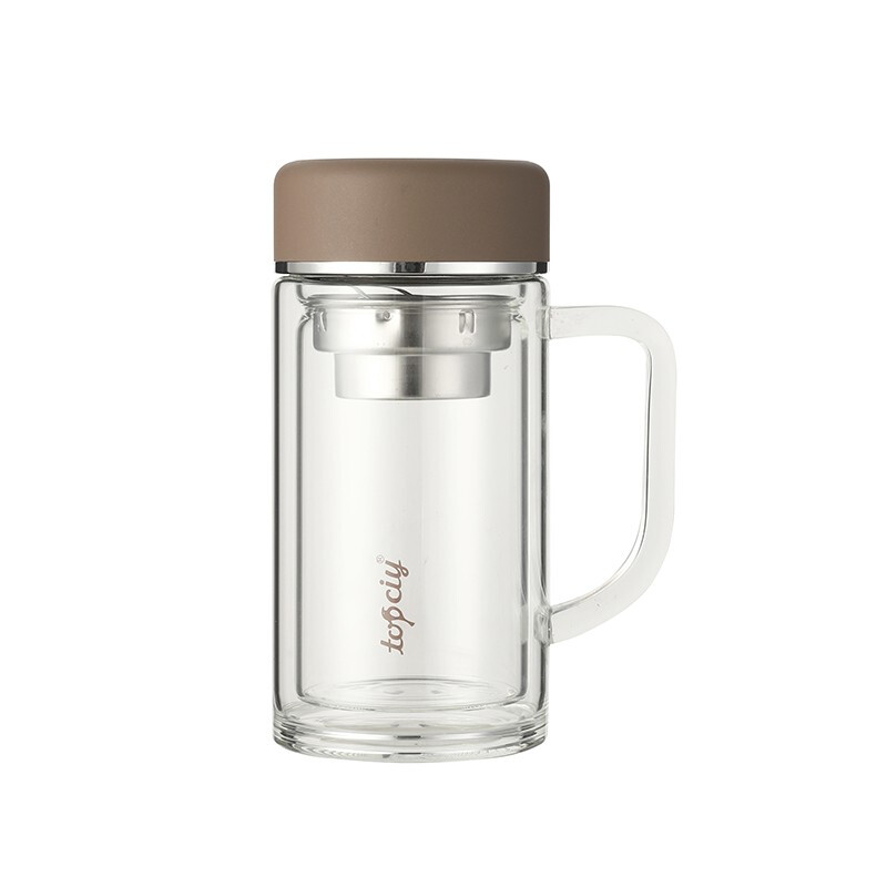 格品双层高硼硅玻璃泡茶办公杯 隔热防烫 实用的奖品 