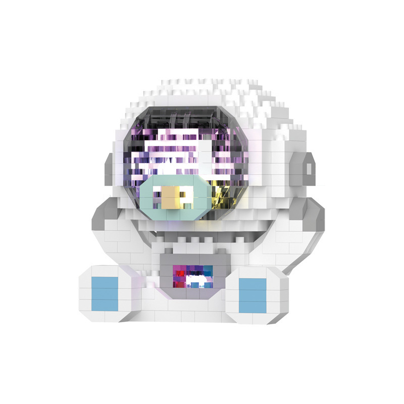 梅肯斯姆微颗粒积木 积木玩具DIY颗粒包 创意宇航员积木礼品 