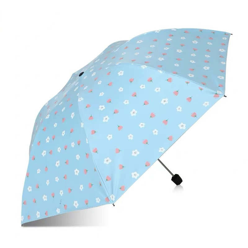 天堂伞 清甜假日黑胶防晒伞 防紫外线遮阳晴雨两用伞 赠送小礼品