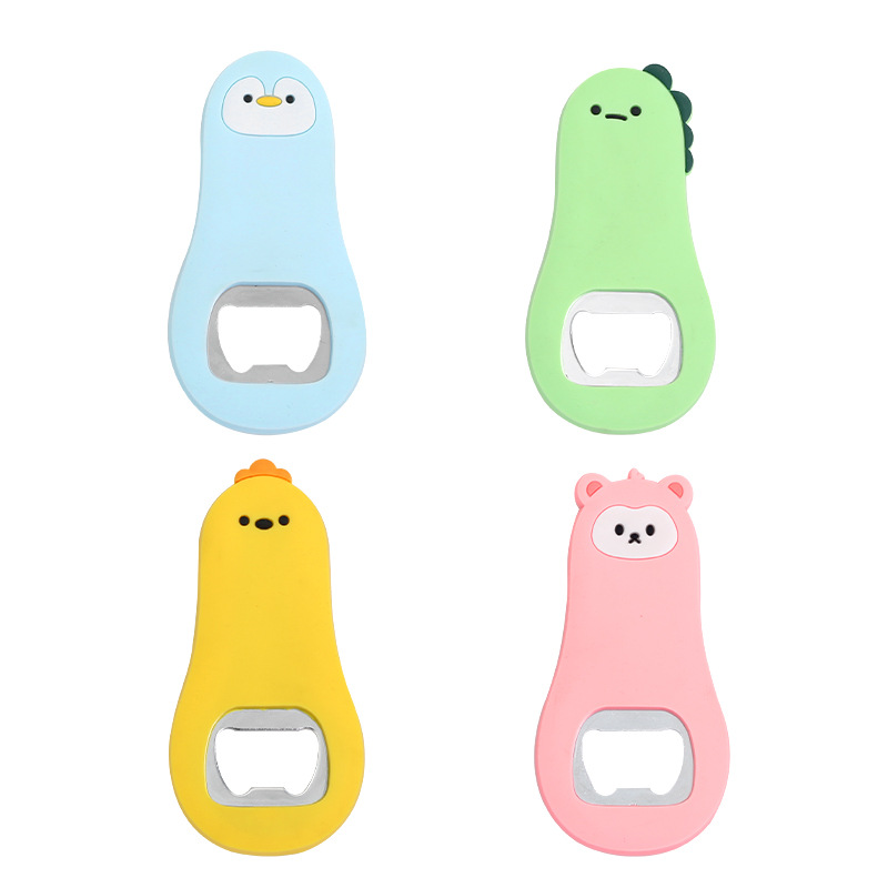 【软胶开瓶器】创意磁吸开瓶器定制 硅胶卡通酒启子定制