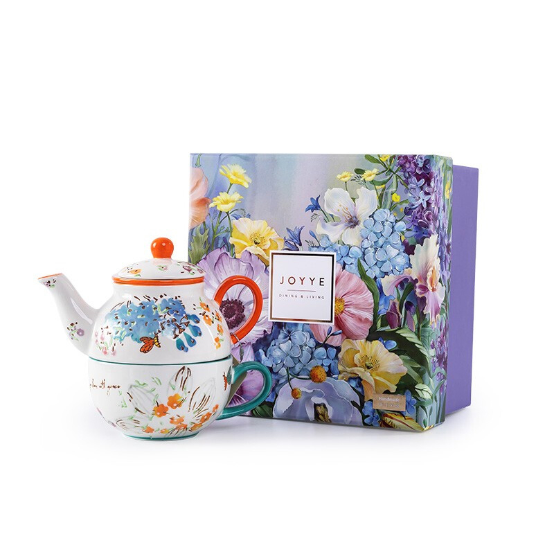 JOYYE  高档轻奢茶具礼盒    釉下彩绘茶壶茶杯    送客户什么礼品好