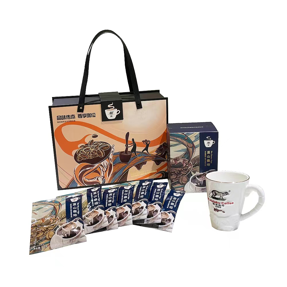 猫屎咖啡（KOPILUWAK COFFEE）蓝山心语两件套 蓝山挂耳咖啡+杯子 周年庆礼品送什么