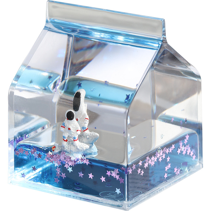 星空宇航员流体漂流瓶  液体流沙漂浮摆件 创意礼品