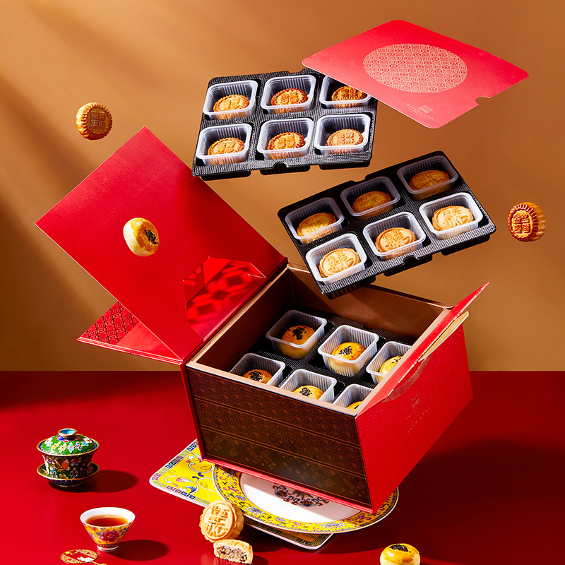 【团圆祥月】稻香村 2022年中秋节月饼礼盒 蛋黄酥（红豆味）*2+蛋黄酥（肉松味）*2+蛋黄酥（芝士味）*2+蛋黄莲蓉*2+奶油椰蓉*2+糖醇豆沙*2+传统豆沙*2=传统枣泥*2+传统五仁*2组合套装 中秋节礼品