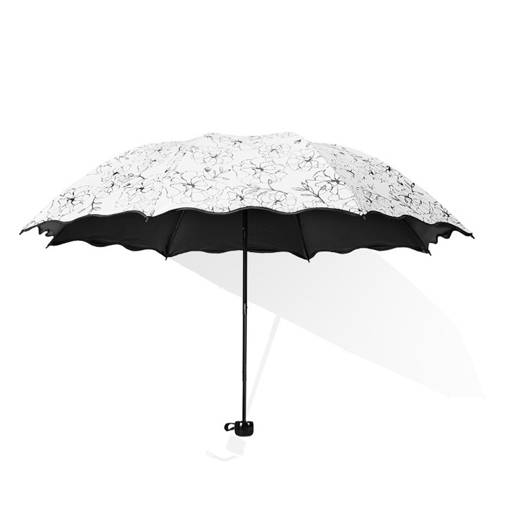 晴雨两用折叠防晒太阳伞 黑胶防紫外线遮阳伞 活动纪念礼品