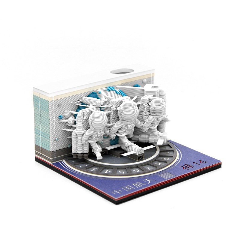 宇航员3D立体便签 宇航员模型纸雕手撕便利贴 创意礼品