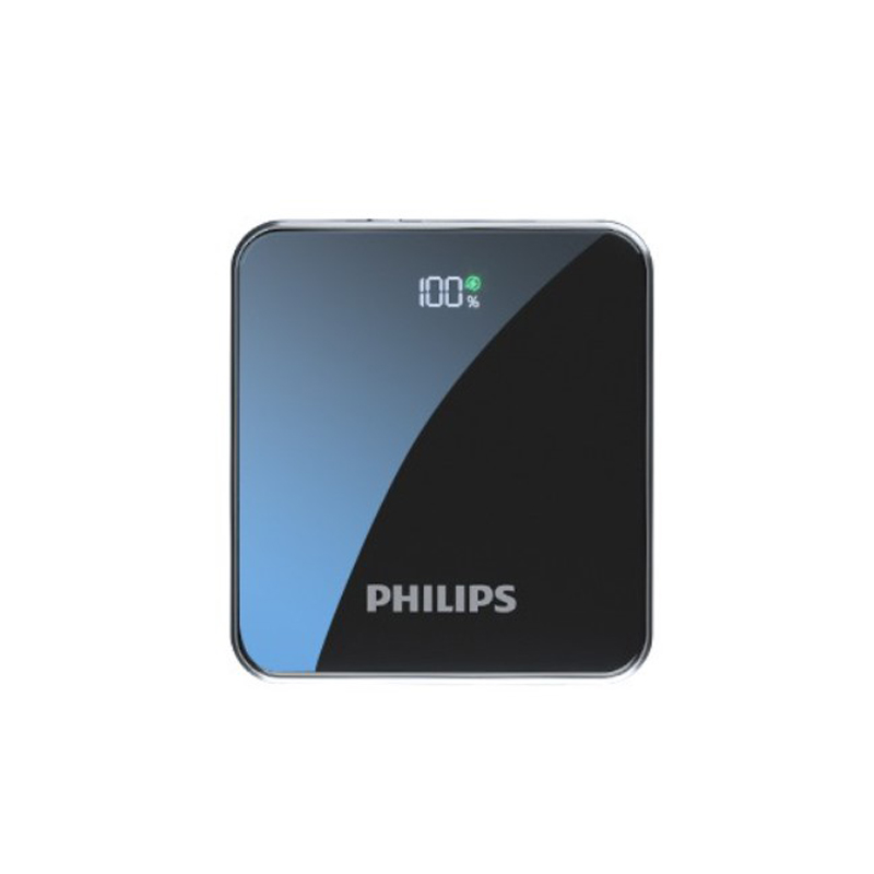 飞利浦（PHILIPS）   10000毫安超薄小巧镜面屏充电宝    双向快充移动电源    中秋创意礼品