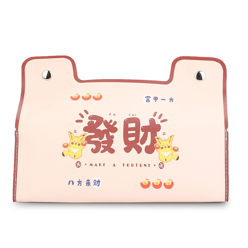 可爱ins风桌面卡通暴富纸巾盒 创意新潮家用卧室多功能茶几抽纸盒 活动礼品