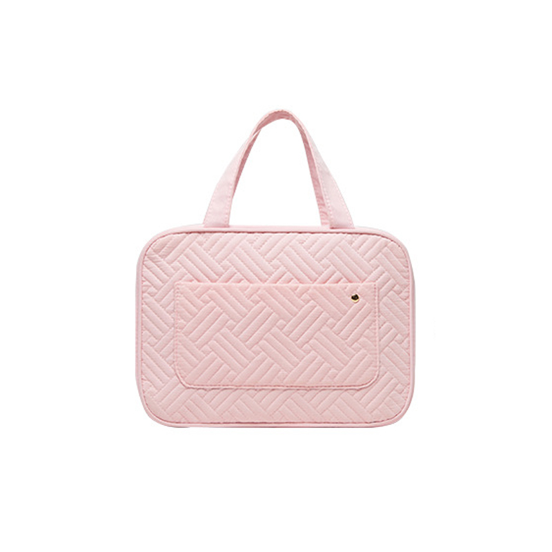 高级感桃皮绒洗漱收纳包     出差旅行手提防水化妆包    企业礼品定制