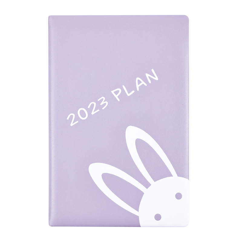 2023年可爱萌兔A5日程本 小清新周计划本效率手册 年会小礼品