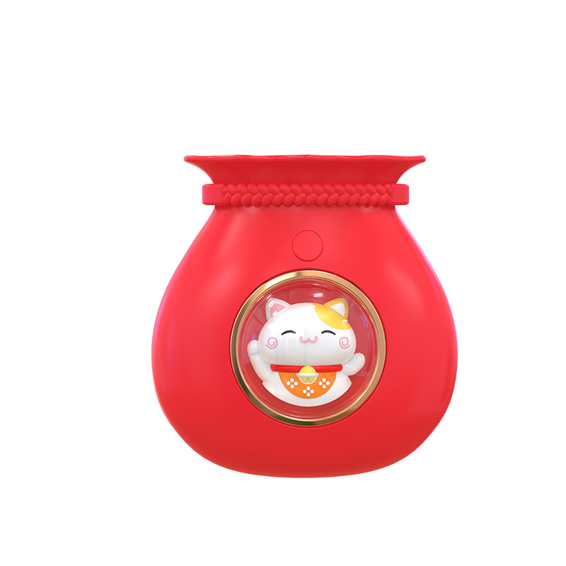 可爱招财猫福袋暖手宝小夜灯 USB充电便携暖宝宝 冬季小礼品