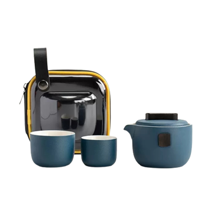 秋山集 简逸快客杯套装 一壶两杯+旅行包 商务茶具定制礼品
