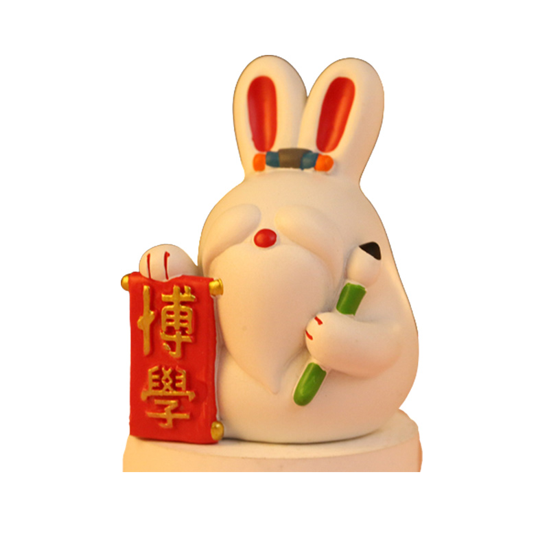 兔儿爷盲盒 金榜题名玉兔盲盒 家居车载摆件