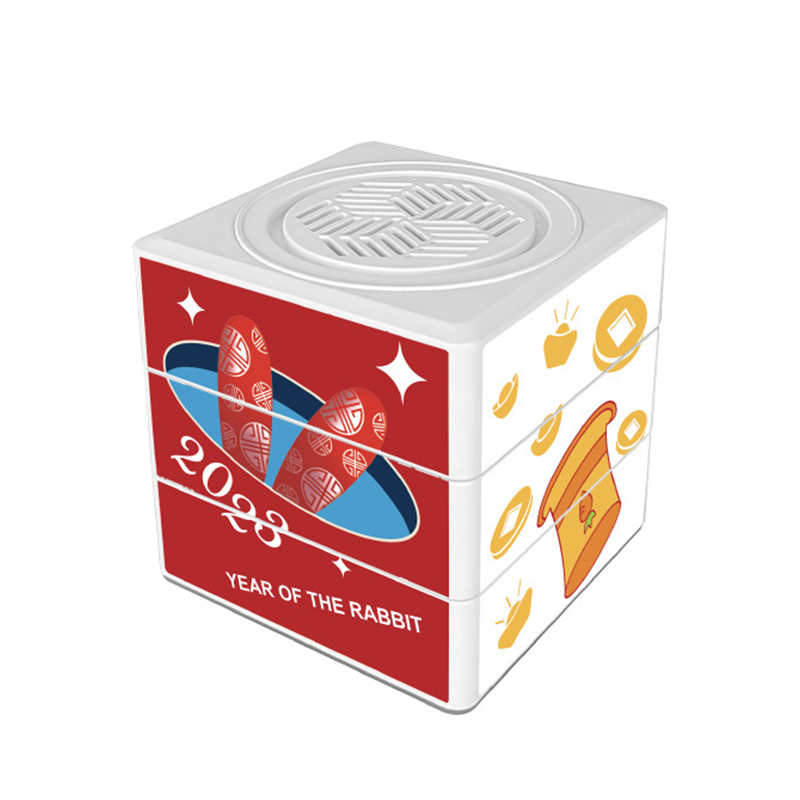 创意旋转魔方AI智能音箱 小度助手智能声控 新年创意礼品