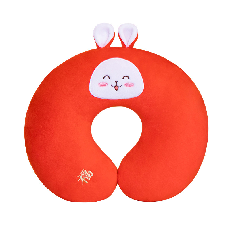 兔年午睡U型枕  新年达摩兔颈枕 新年礼品