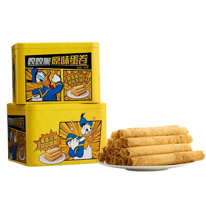 Disney迪士尼 唐老鸭原味蛋卷礼盒408g 过年零食礼品