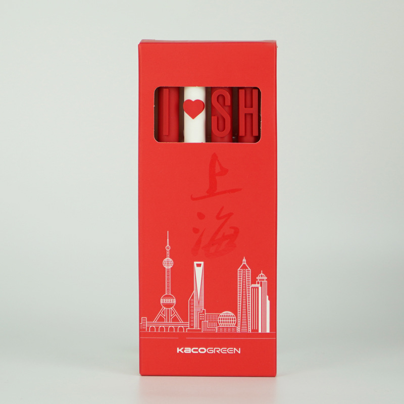 【城市系列】kaco 字母笔套装 我爱北京/上海等中性笔 活动小礼品
