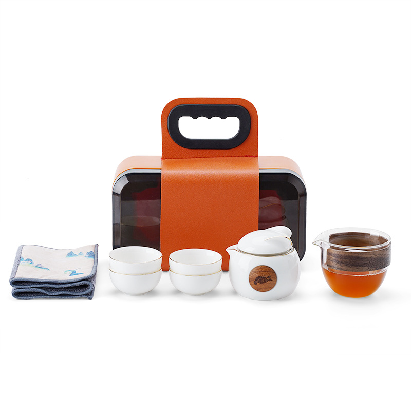 【钱兔似锦】兔年旅行茶具套装 八件套茶具伴手礼 公司定制礼品
