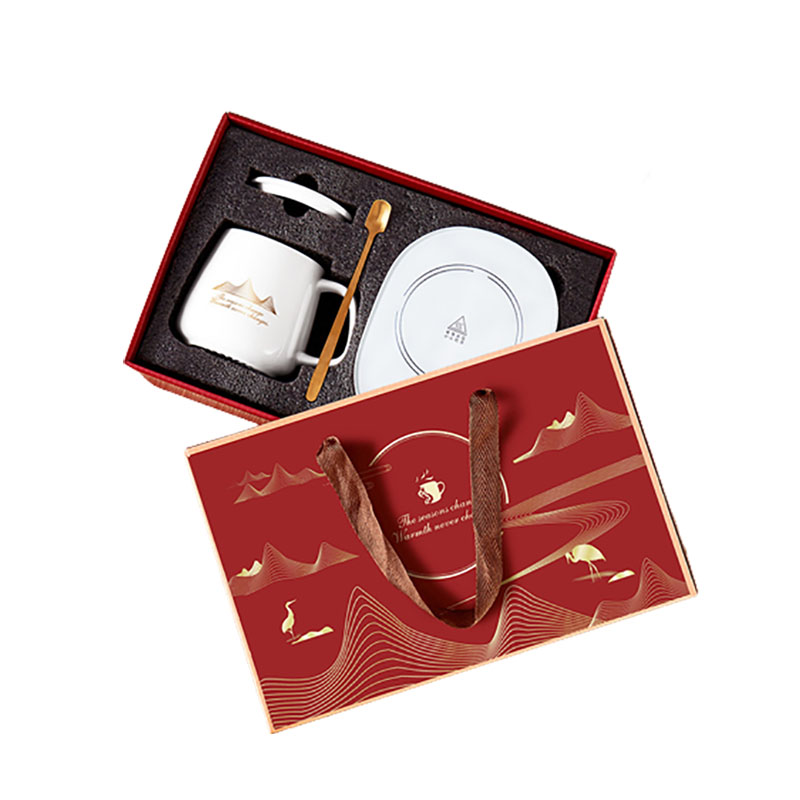 山脉55度恒温杯套装 发热杯垫+暖暖杯 年会礼品