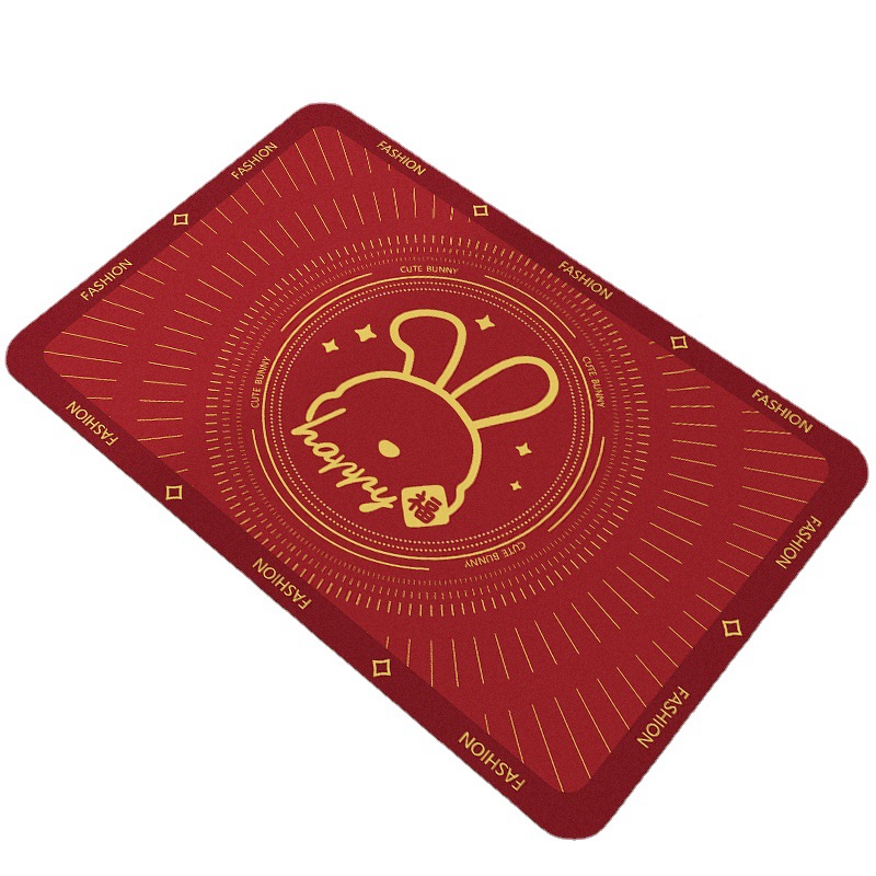 新春入户地垫 兔年主题新年门垫 新年抽奖礼品