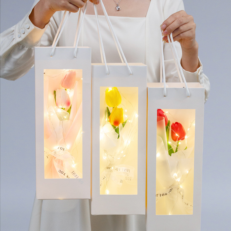 清新雅致郁金香花束 创意花束成品 三八女神节礼品