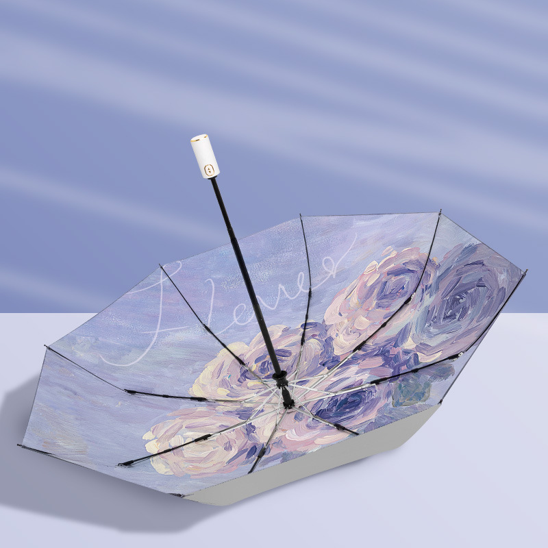 清晨紫玫系列太阳伞 晴雨两用折叠防晒伞 实用活动奖品