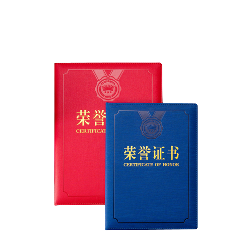 【现货】皮质烫金荣誉证书 皮革封面外壳证书定制 企业定制
